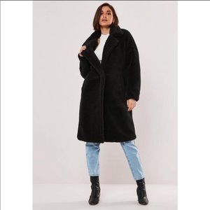 Missguided TALL Black Teddy Coat